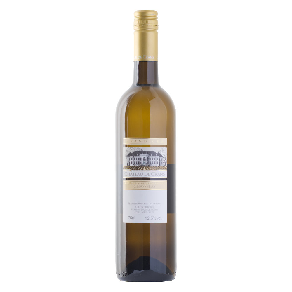 Chasselas bio AOC La Côte Nyon du Château de Crans, vin blanc suisse en bouteille 75 cl